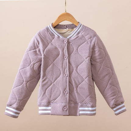 Source Winter Warm School Uniform Fleece-Lined Thickened Inner Wear Children's Student Base Cotton Coat and Pants Set Wholesale