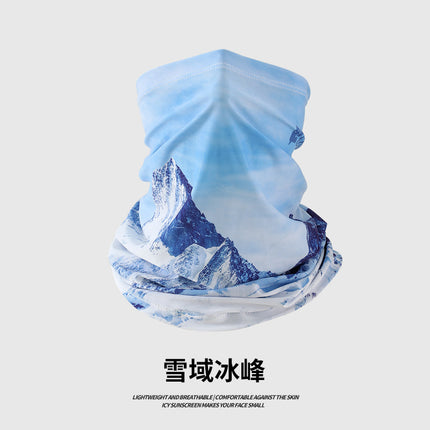 Summer Sunscreen Riding Headscarf Men's Breathable Sweat Absorbing Sports Magic Headscarf UV Protection Extended Arm Set