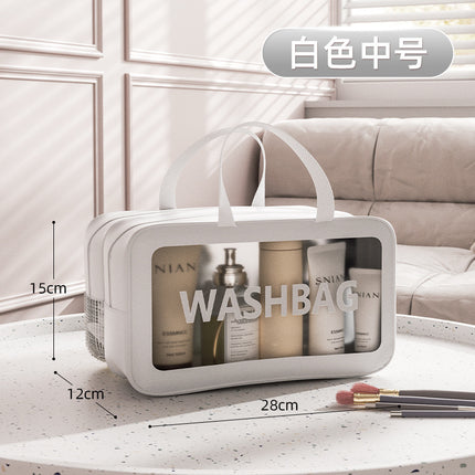 TikTok Same Style Cosmetic Bag Large Capacity Portable Portable Cute Women's Travel Portable Simple Wash Storage Bag Waterproof