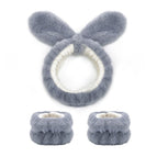 Rabbit ears gray blue 1 headband/2 wrist straps