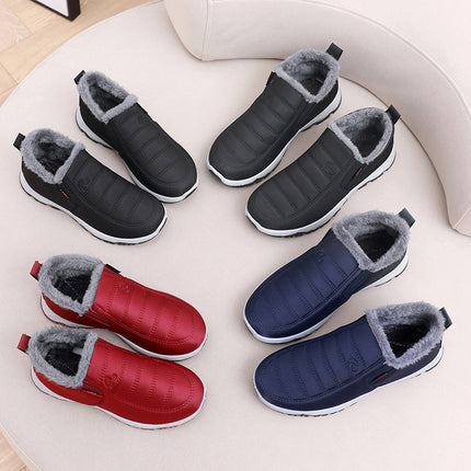 Middle-Aged and Elderly Cotton Shoes for Men and Women, Fleece-Lined Old Beijing Cloth Shoes, Thickened and Warm, Women's Low-Top Cold-Proof, Same Style as Export Models