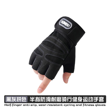 Customized Half-Finger Sports Gloves for Men, Outdoor Cycling Training Protective Wear-Resistant Fitness Touch Screen Tactical Gloves Wholesale