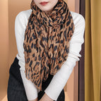 Leopard print coffee / 175CM