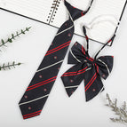 Dark blue parallel bar small crown (tie + collar flower)