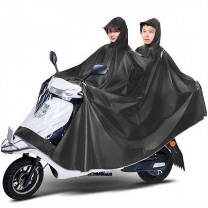 Raincoat double electric car motorcycle poncho battery car adult riding single plus size thickening factory one piece wholesale