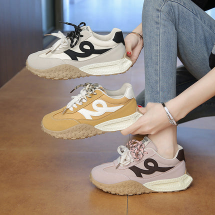 Fashion Casual All-match German Training Shoes Women's 2025 Spring New Thick-soled Sports Lightweight Shock-absorbing Sports Running Shoes Trendy