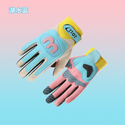 Motorcycle Riding Gloves Full-Finger Outdoor Off-Road Equestrian Sports Hiking Camping Fashion Macaron Motorcycle Gloves