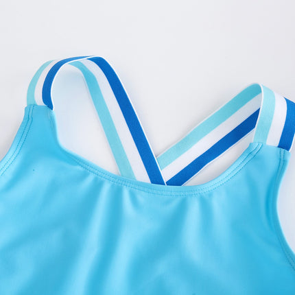 Girls 4~16 Years Old Sports Swimsuit Girls Professional Training Swimsuit Quick-Dry Swimsuit
