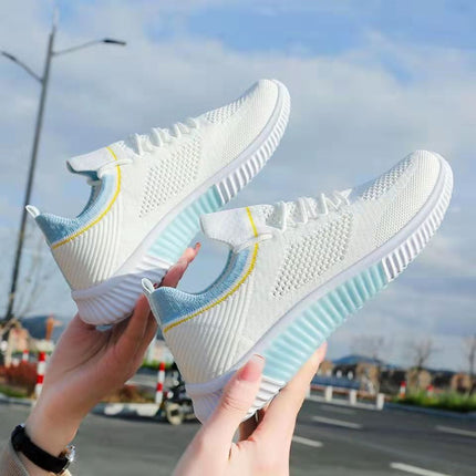 Mesh Shoes Women's Shoes 2023 New Autumn Breathable sneaker Women's Mesh Casual White Shoes Casual Slip-on