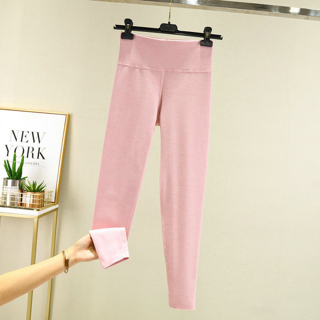 Live delivery double-sided colorful velvet high waist leggings slim fit all-matching women's trousers for outerwear