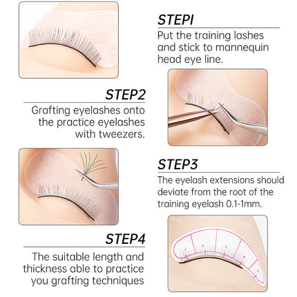 Wholesale 5 pairs of false eyelashes natural simulation grafting hard stem can support double eyelid stickers for beginners to practice eyelashes