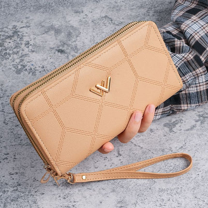 Cross-Border Labelable Clutch Bag Women's Long Fashion Simple Wallet Mobile Phone Bag Multi-Functional Large Capacity Card Holder Change