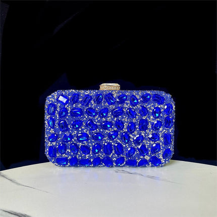 New Cross-border Foreign Trade Shining Bag Diamond-encrusted Clutch Bag Evening Bag Wedding Banquet Bag Small Square Bag Women's Bag