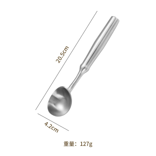 New 304 Stainless Steel Ice Cream Spoon Self-melting Ice Cream Spoon Digging Watermelon Fruit Ball Digger Eating Melon Artifact Spoon