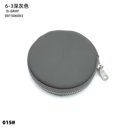 Mini Round Genuine Leather Small Coin Purse Bag Mother's Cowhide Women's Small Children's Zipper Key Coin Earphone Bag
