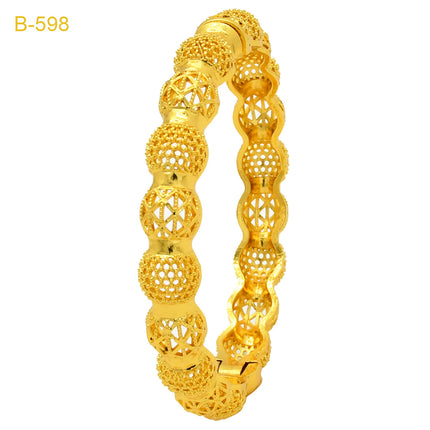 Cross-Border fashion Vietnam Gold hollow bracelet vacuum plating 24k not easy to fade wedding vintage carved bracelet