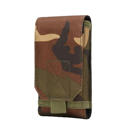 EDC mobile phone bag multi-functional camouflage waist bag 6 inch large screen mobile phone case outdoor tactical mobile phone hanging bag waist bag