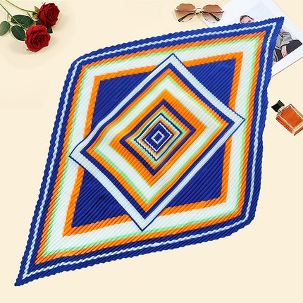 New wrinkled small square scarf female Korean imitation silk printed wrinkled small scarf Joker scarf decorative scarf wholesale