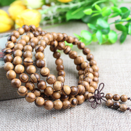 Factory wholesale exquisite Vietnam agarwood bracelet tiger white sand sink bracelet 108 beads men's and women's jewelry