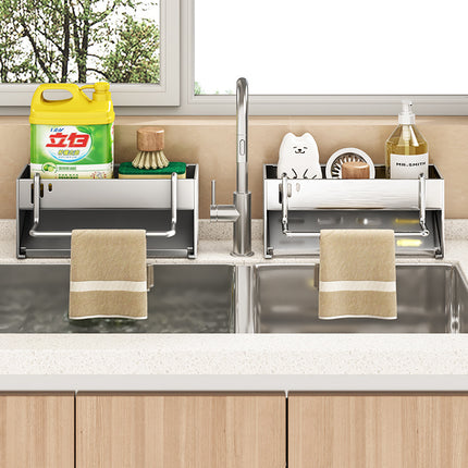 Kitchen Storage Rack Rack Drying Rack Household Multi-Functional Scavengous Fabric Steel Ball Sponge Storage Faucet Storage