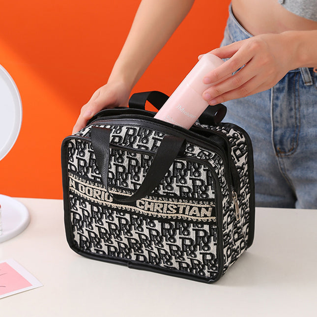 New Houndstooth Cosmetic Bag Large Capacity Ins Style Satchel Cosmetic Cosmetics Bag Satchel Travel Toiletry Bag
