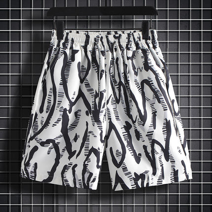 Retro Floral Shorts for Men and Women, Summer Thai-Style Loose Beach Shorts, Quick-Dry Hawaiian Beach Vacation Seaside Knee-Length Shorts