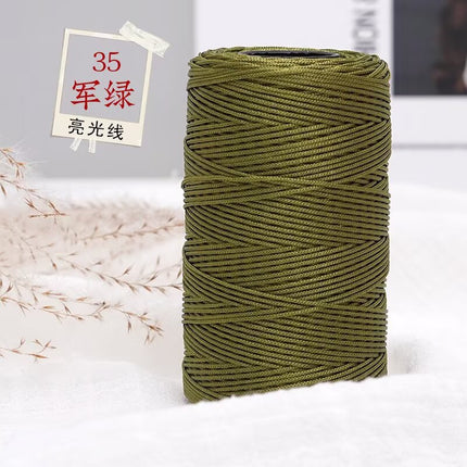 Bright Silk Thread 1mm Thin Thread for Crocheting Bouquets, Bags, Shoes, Handmade 100g Factory Direct Wholesale Knitting Thread