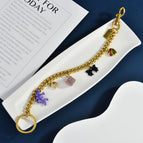 Ancient gold and black butterfly chain
