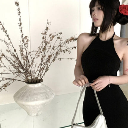 Light Luxury and Sexy Ladylike Style Backless Banquet Dress, Elegant High-Waisted Slimming Fishtail Hip-Hugging Skirt