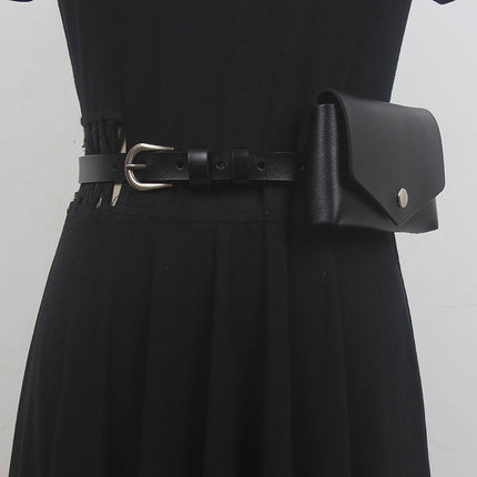 European and American new Mini children's adult genuine leather small waist bag lipstick ins super hot Net red belt belt for women