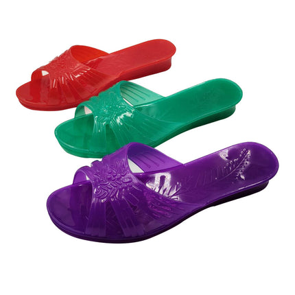 Pearl River Union Chrysanthemum Slippers Women's Summer Non-Slip Deodorant Soft Bottom Old-Fashioned Home Sandals Plastic Mom Bathroom Slippers