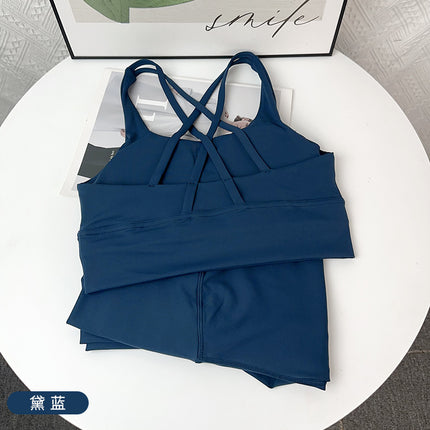Yoga clothing suit two-piece yoga bra back sports underwear high waist hip yoga pants running suit