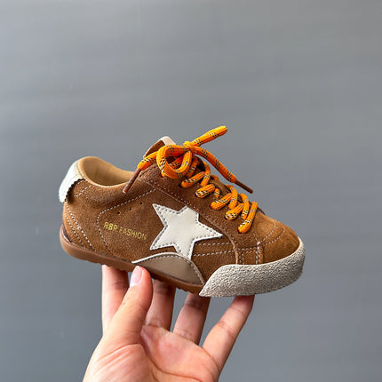 Korean Style Children's Trendy Star Sneakers Boys' Spring and Autumn Casual Shoes Big Kids' Training Shoes Girls' Sneakers