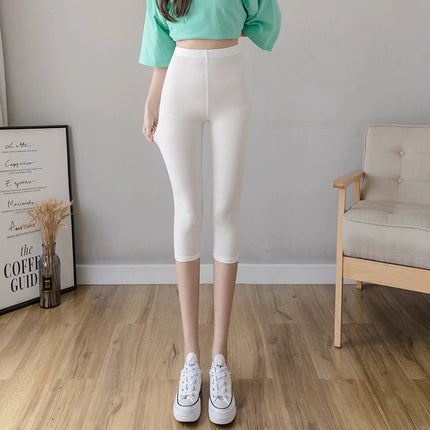 Source Nine-Point Thin Slim Fit Can Be Worn Outside in Spring and Autumn High-Elastic Seven-Point High-Waist Seamless Non-Curling Yoga Hair Replacement