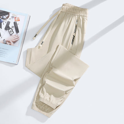 2025 Summer Explosions Ice Silk Cropped Pants Men's and Women's Couples Sports Casual Pants Sports Pants Straight Pants