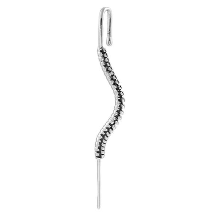 New Stainless Steel Cast Tiger Snake Ear Hanger Punk Exaggerated Puncture Ear Needle Simple Slash Ear Spike Ear Stud