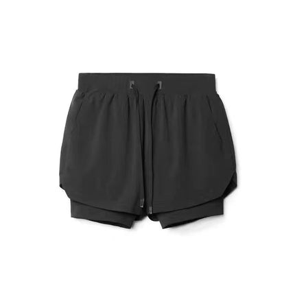 Summer New Muscle Fitness Brothers Sports Anti-embarrassment Double-layer Shorts Men's Casual Sports Pants Men