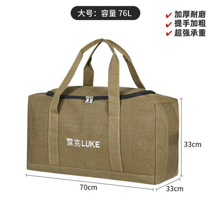 Luke Outdoor Portable Canvas Bag Camping Style Picnic Table and Chair Cosmetics Bag Large Capacity Lightweight Thickeneded Luggage Bag