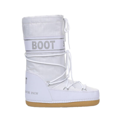 Same Style Internet Celebrator 2025 Winter Ski Space Boots Fashionable Round Head Middle Tube Women's Snow Boots Thickened Moon Shoes