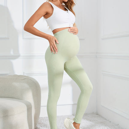 European and American Cross-Border Popular Autumn and Winter High-Elasticity, Quick-Drying, Breathable Pregnancy Essential Yoga Long Leggings for Pregnant Women