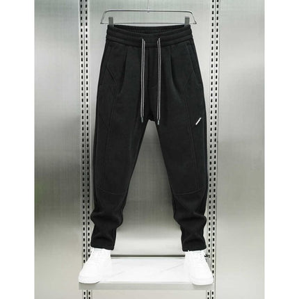 Spring and Autumn Fashion All-match Casual Pants Men's Slim-fit Trendy Leg-toe Sports Pants Personalized Ins Stitching Leggings