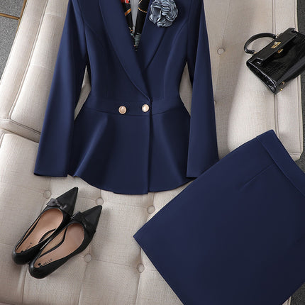 Cross-Border High-End Suit Jacket for Women, Spring and Autumn Professional Attire, Beauty Salon Hostess Front Desk Work Uniform