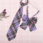 Classic yellow purple check (tie collar)