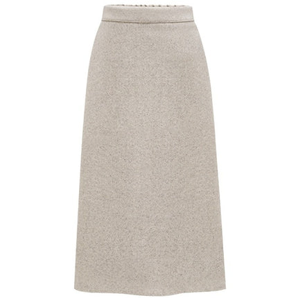 Wool Woolen Mid-Length Skirt for Women in Autumn and Winter New Retro High-Waist Slim Hip Skirt Mid-Length A-Line Skirt for Women