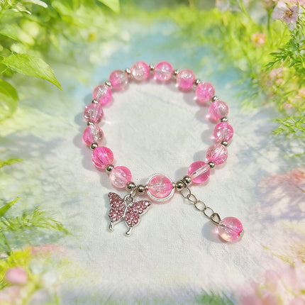 New Chinese-Style Ancient Beaded Elastic String Bracelet, Sweet Girl's Glass Bracelet, Night Market Stall, Cross-Border Live Broadcast Jewelry