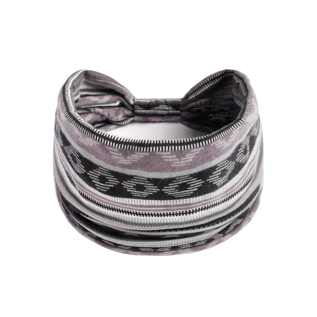 Bohemian Hairband with Wide Edge, Knotted Print, Ethnic Style, Sweat-Absorbent and Anti-Sweat, Retro Style, Versatile