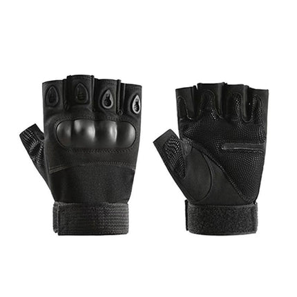 Gloves Outdoor Tactical Half-Finger Cycling Gloves Men's Mountaineering Fitness Training Iron Anti-Slip Electric Vehicle Black Hawk Gloves