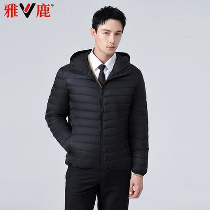 2024 New Style Lightweight Cotton Western Style Clothing Men's Short Lightweight Anti-Season Light Warm Jacket Fashionable Stitching