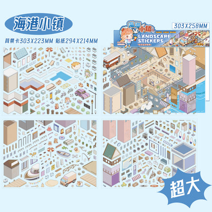 Cross-border Explosions Core Stranger Super Large 3D Stereo Landscape Stickers Decompression Microscale Scene Stickers DIY Cabin Fun Stickers