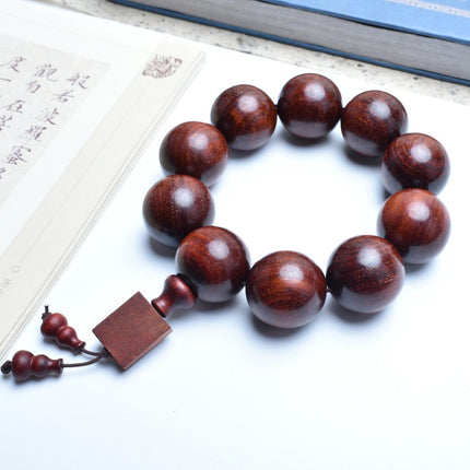 Venus Old Material Zambia Lobular Red Sandalwood Handheld Chain High Oil Mimi Buddha Bead String New Chinese Style Ornament for Men and Women